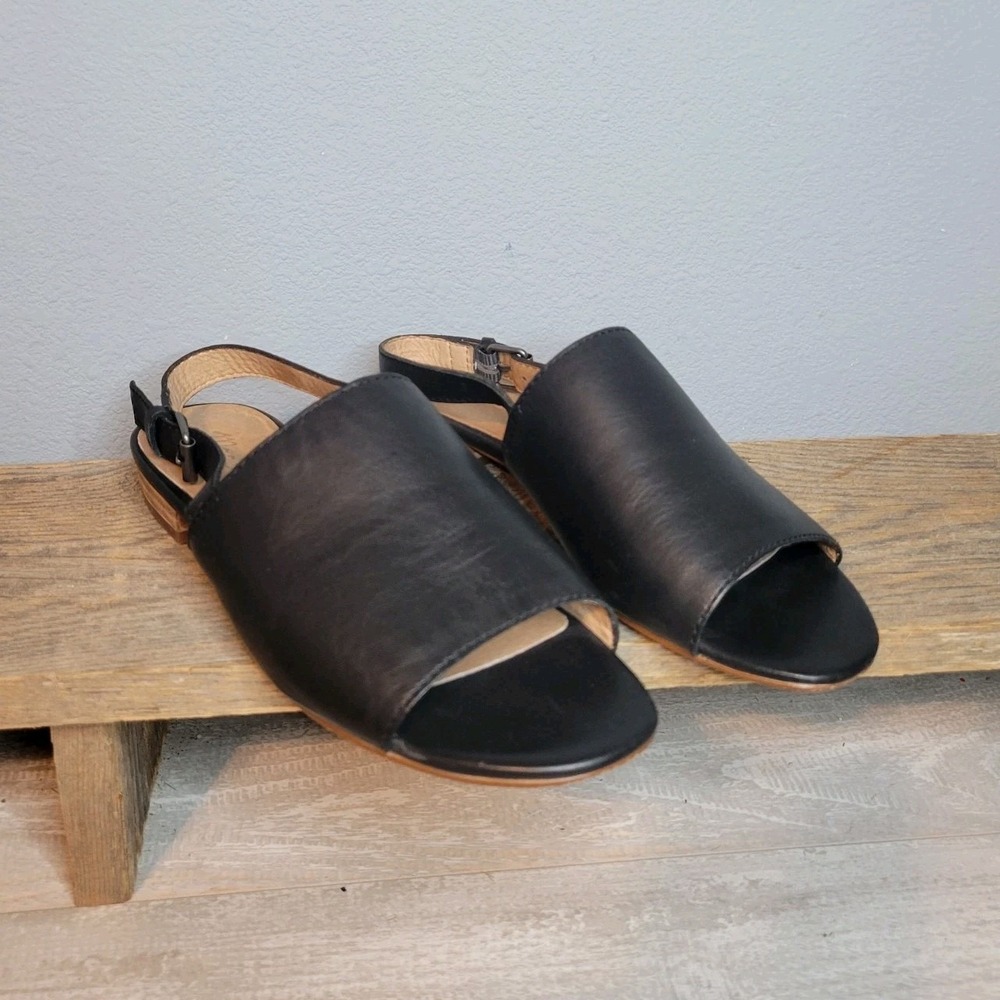 Madewell The Noelle Women's Shoes Size 6 Black Leather Slingback Sandals